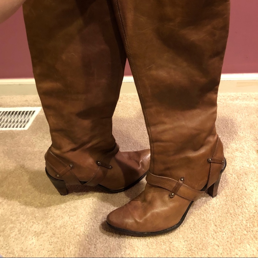 Soft brown leather boots
